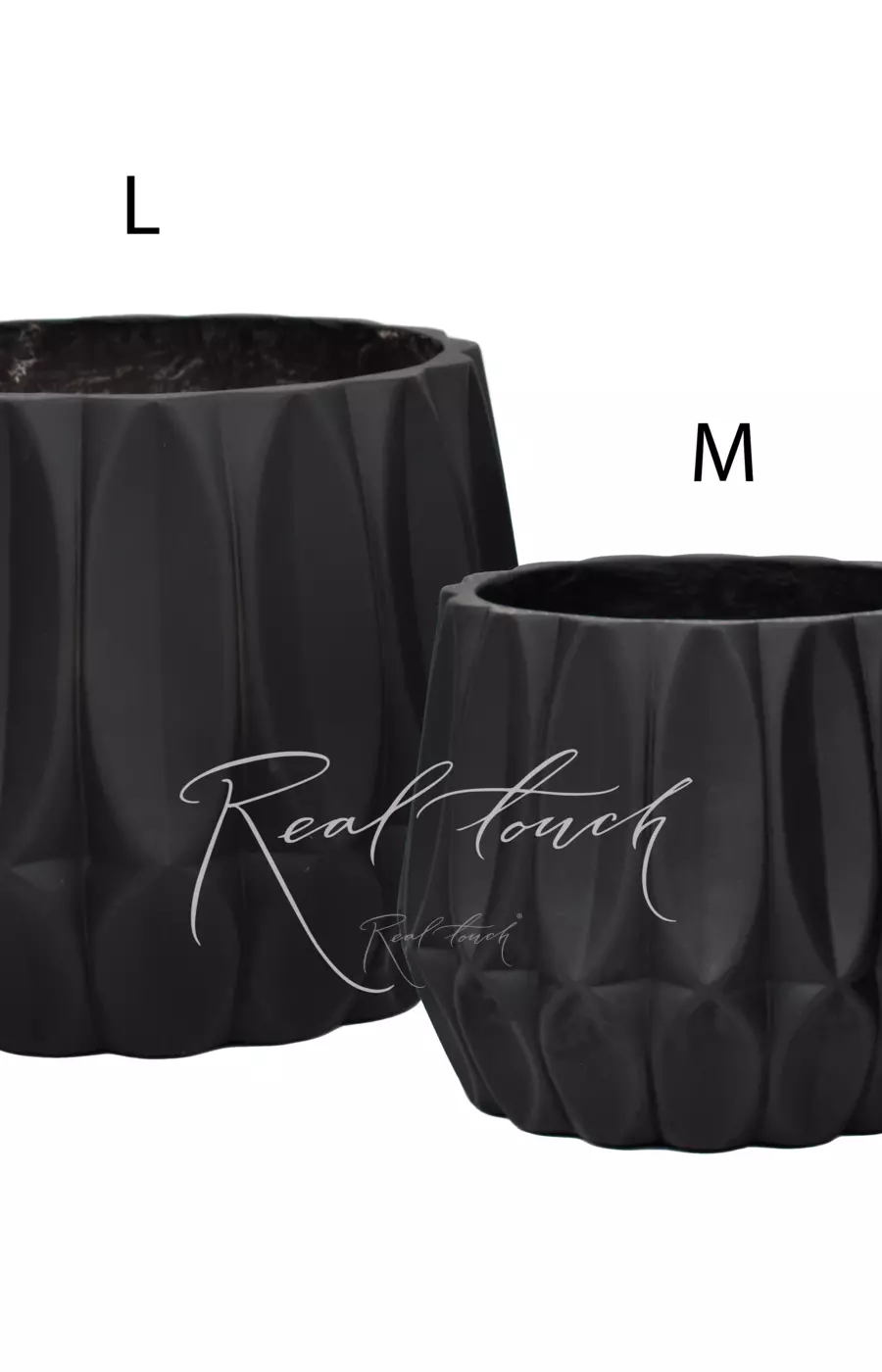 Кашпо Real Touch Перья (L).2246 - Черный