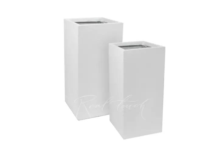 Кашпо Real Touch Plain Cuboid (L).2203 - Белый