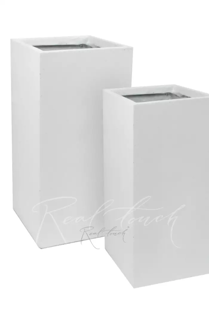 Кашпо Real Touch Plain Cuboid (L).2203 - Белый