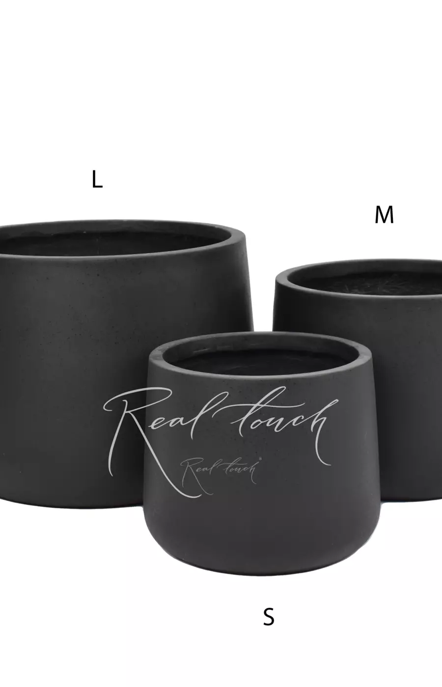 Кашпо Real Touch Трапеция (L).2236 - Черный Кашпо Real Touch Трапеция (L).2236 - Черный