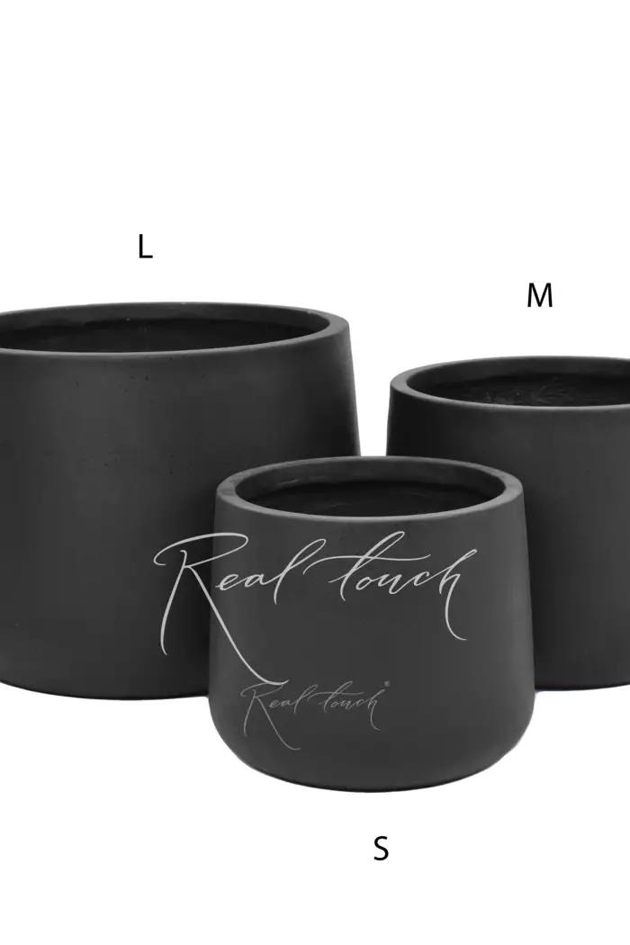 Кашпо Real Touch Трапеция (L).2236 - Черный