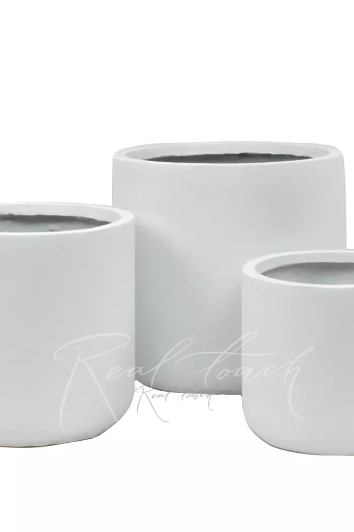 Кашпо Real Touch Plain (L).2197 - Белый
