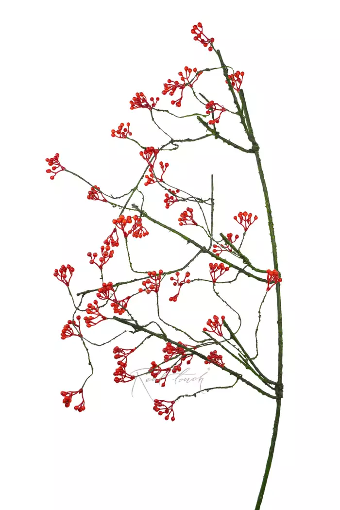 Ветка с ягодами гибкая 118 см - Оранжевый