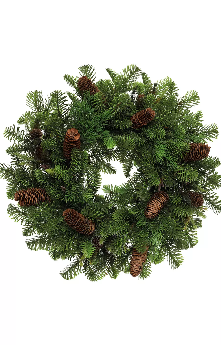 Венок из хвои с литой иглой 35 см - Зеленый Венок из хвои с литой иглой 35 см - Зеленый