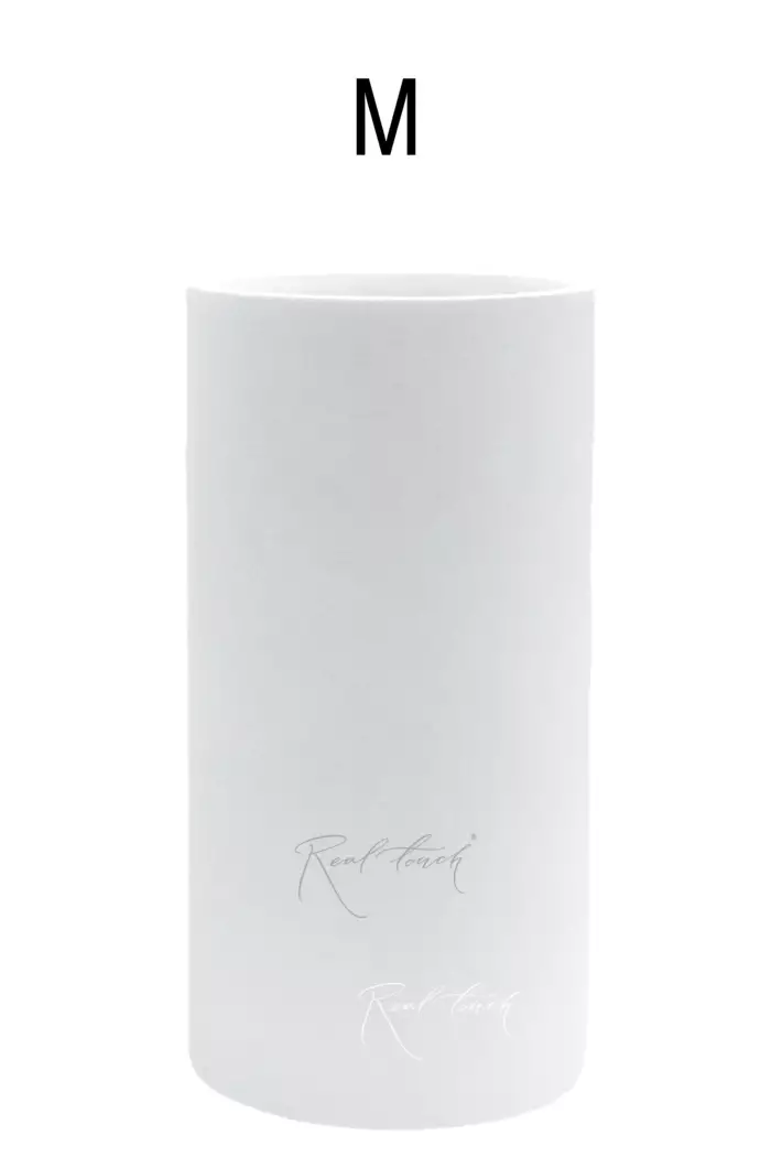 Кашпо Real Touch цилиндр высокий M - 50/25 см - Белый