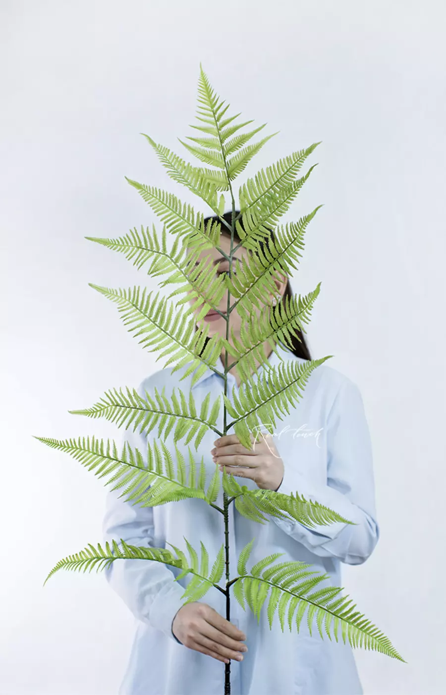 Ветка древовидного папоротника 160см - Пыльно-зеленый
