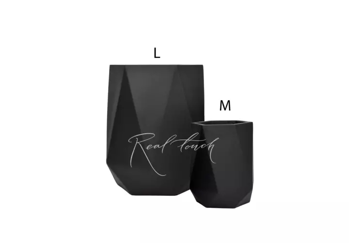 Кашпо Real Touch Hexagon вид 2 (L).2258 - Черный