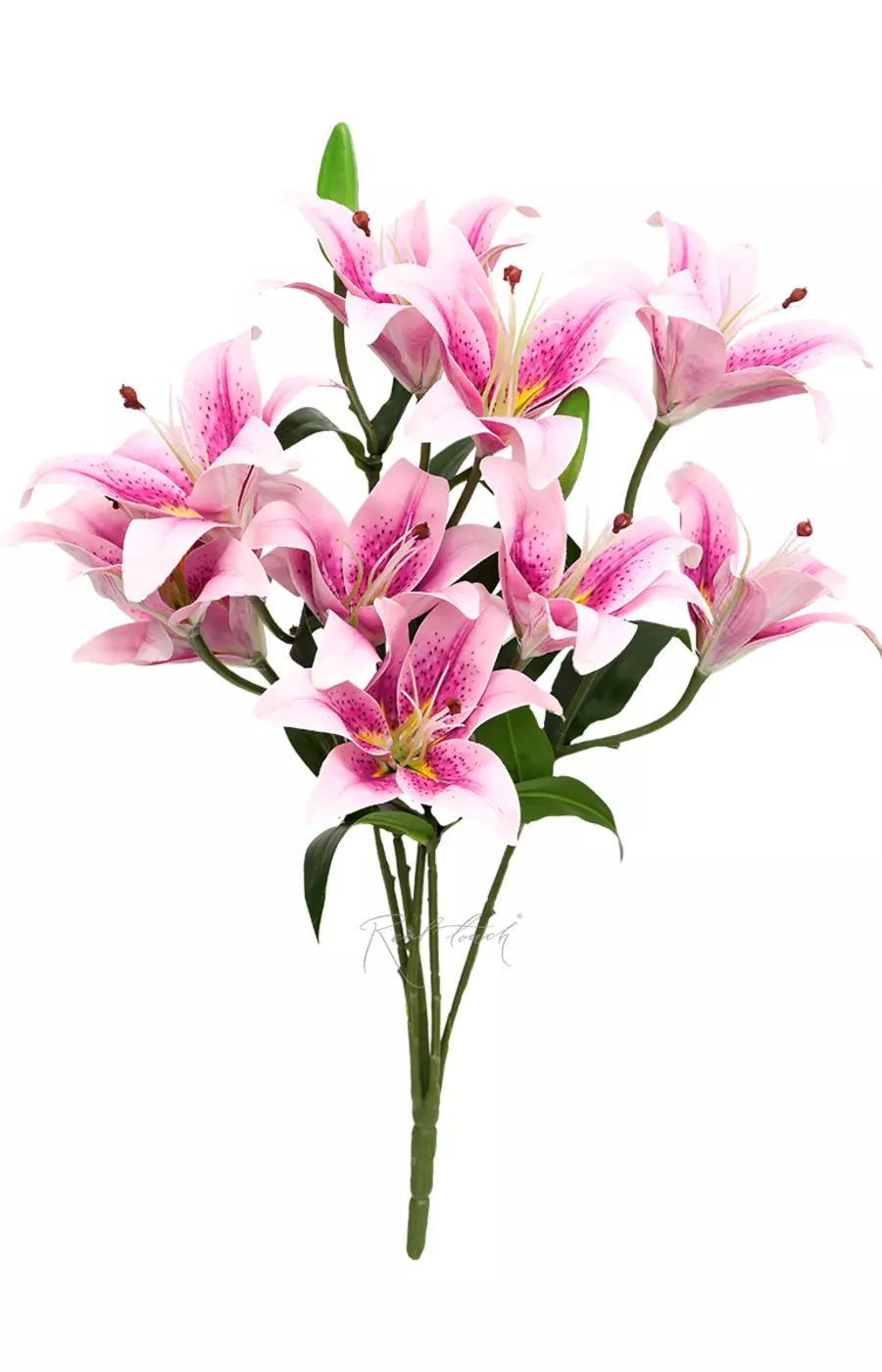 Куст с цветами лилии (9 бутонов) - Светло-фиолетовый