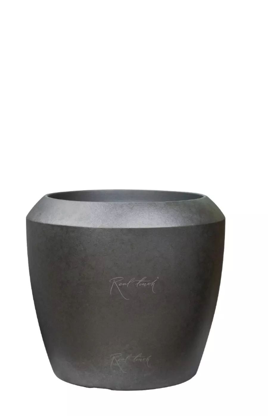 Кашпо Антик низкое S - 31/34 см - Металлик (олово)