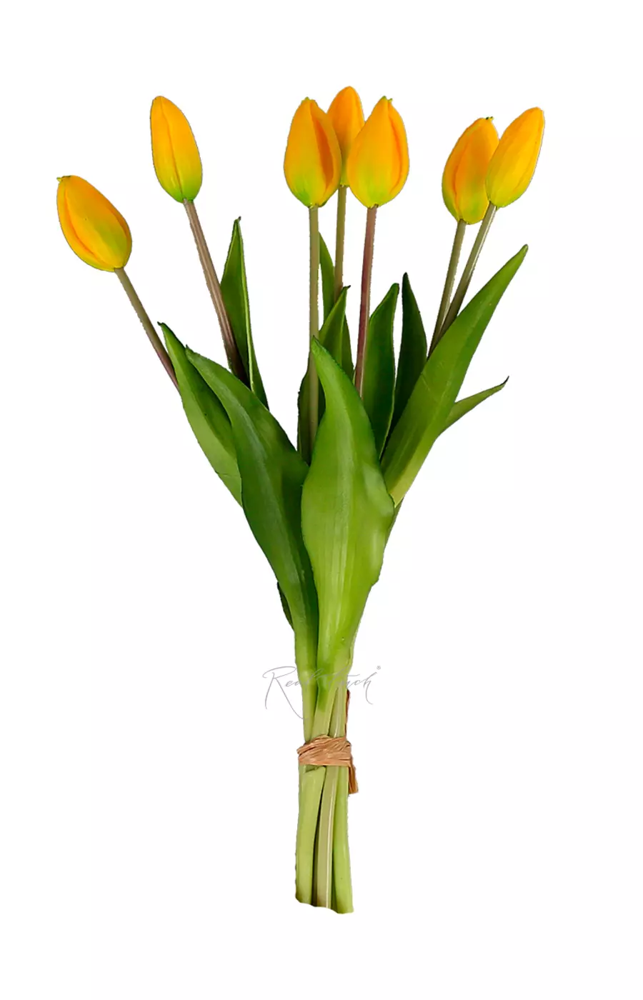 Букет закрытых тюльпанов 4+3 - Желтый