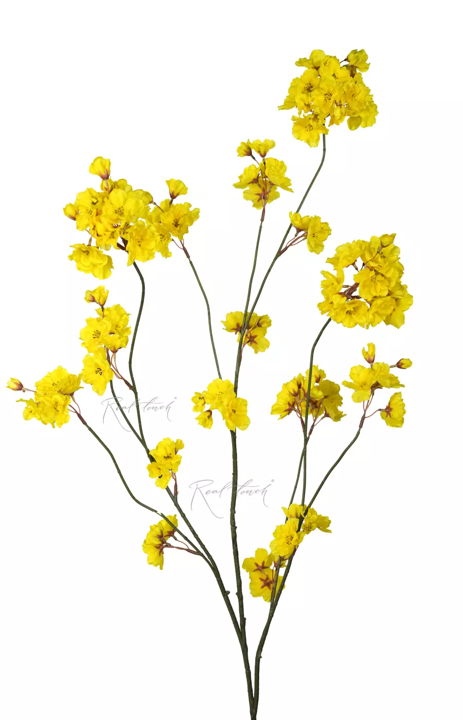 Ветка с цветами 130см - Желтый