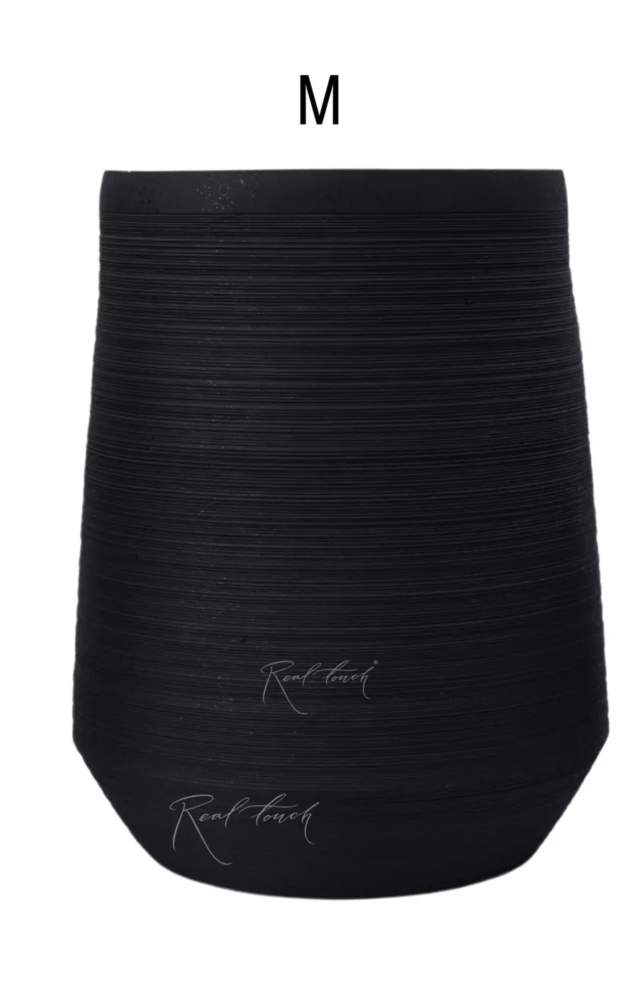 Кашпо Real Touch крынка M - 49/32 см - Черный