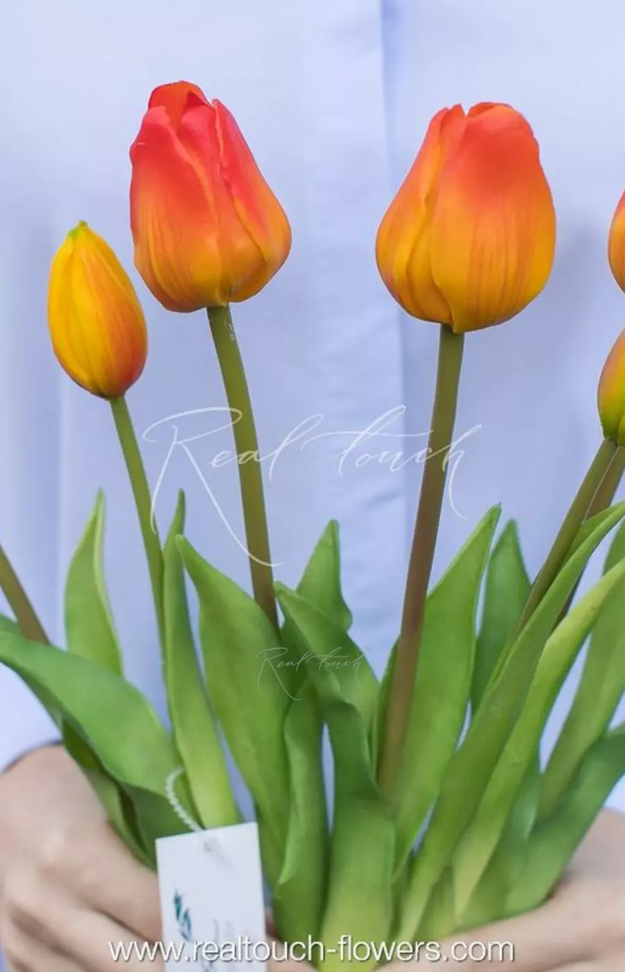 Букет классических тюльпанов 4+3 - Оранжевый