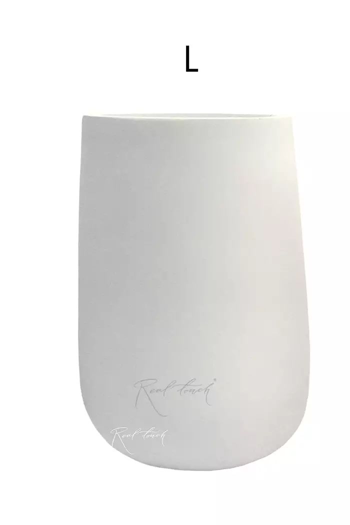 Кашпо Real Touch Base высокое L - 59/40 см - Белый