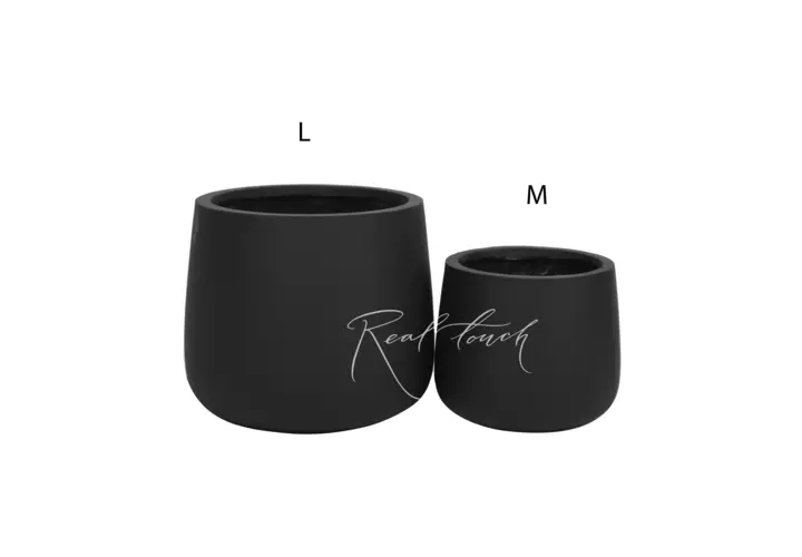Кашпо Real Touch Ступка большая (L).2250 - Черный