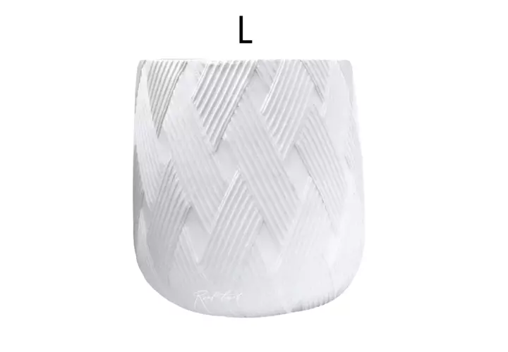 Кашпо Real Touch Macrame L - 50/42 см - Белый