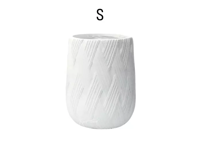 Кашпо Real Touch Macrame S - 34/24 см - Белый