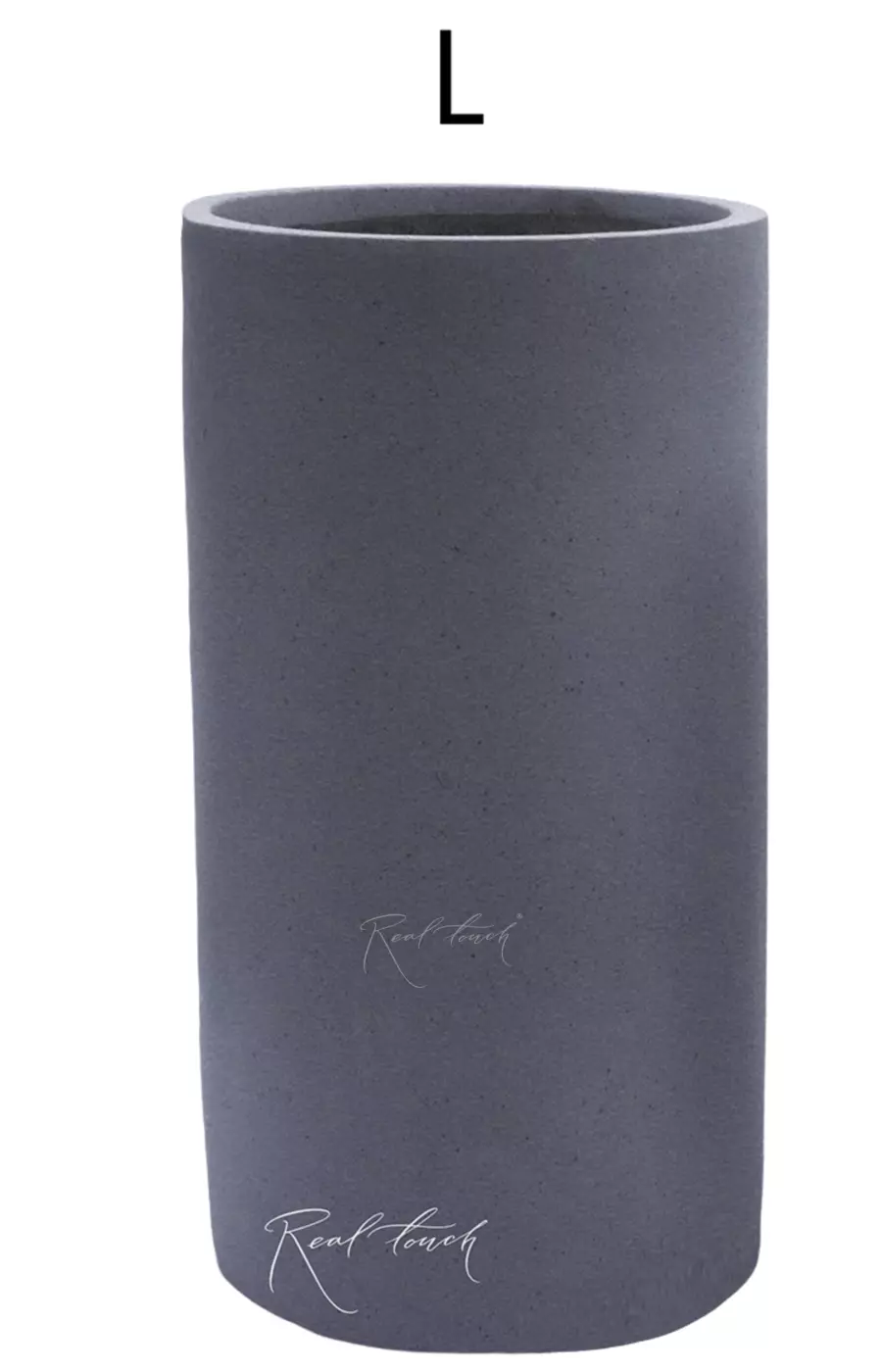 Кашпо Real Touch цилиндр высокий L - 60/32 см - Серый Кашпо Real Touch цилиндр высокий L - 60/32 см - Серый