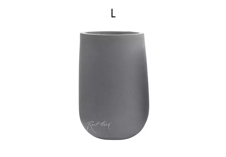 Кашпо Real Touch Base высокое L - 59/40 см - Серый