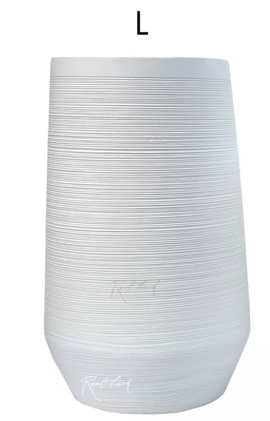 Кашпо Real Touch крынка L - 62/31 см - Белый