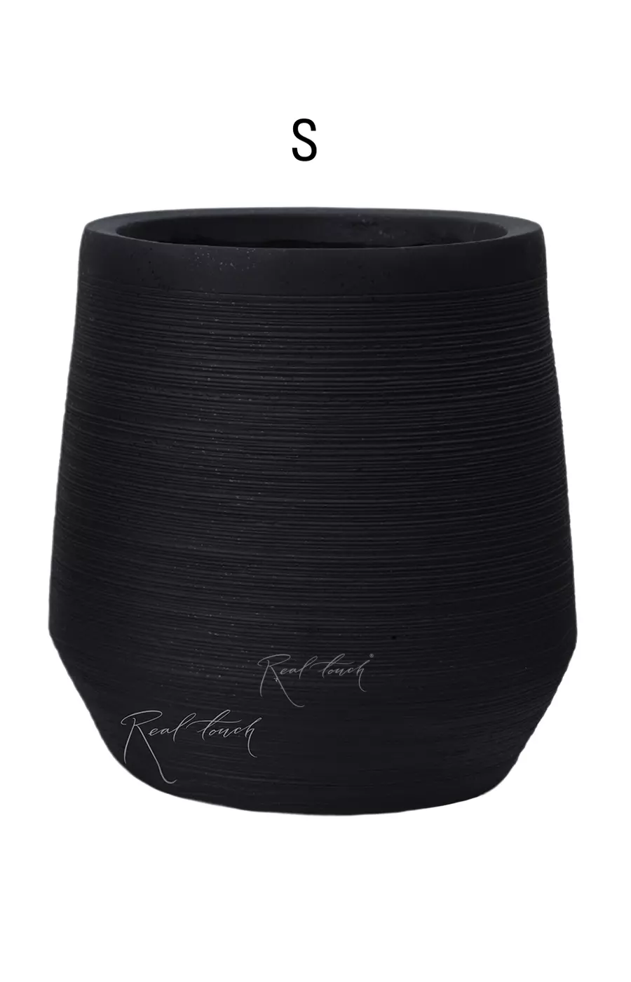 Кашпо Real Touch крынка S - 36/29 см - Черный