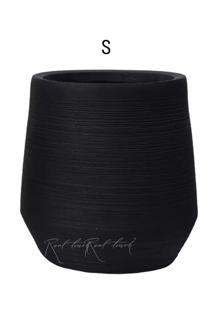 Кашпо Real Touch крынка S - 36/29 см - Черный