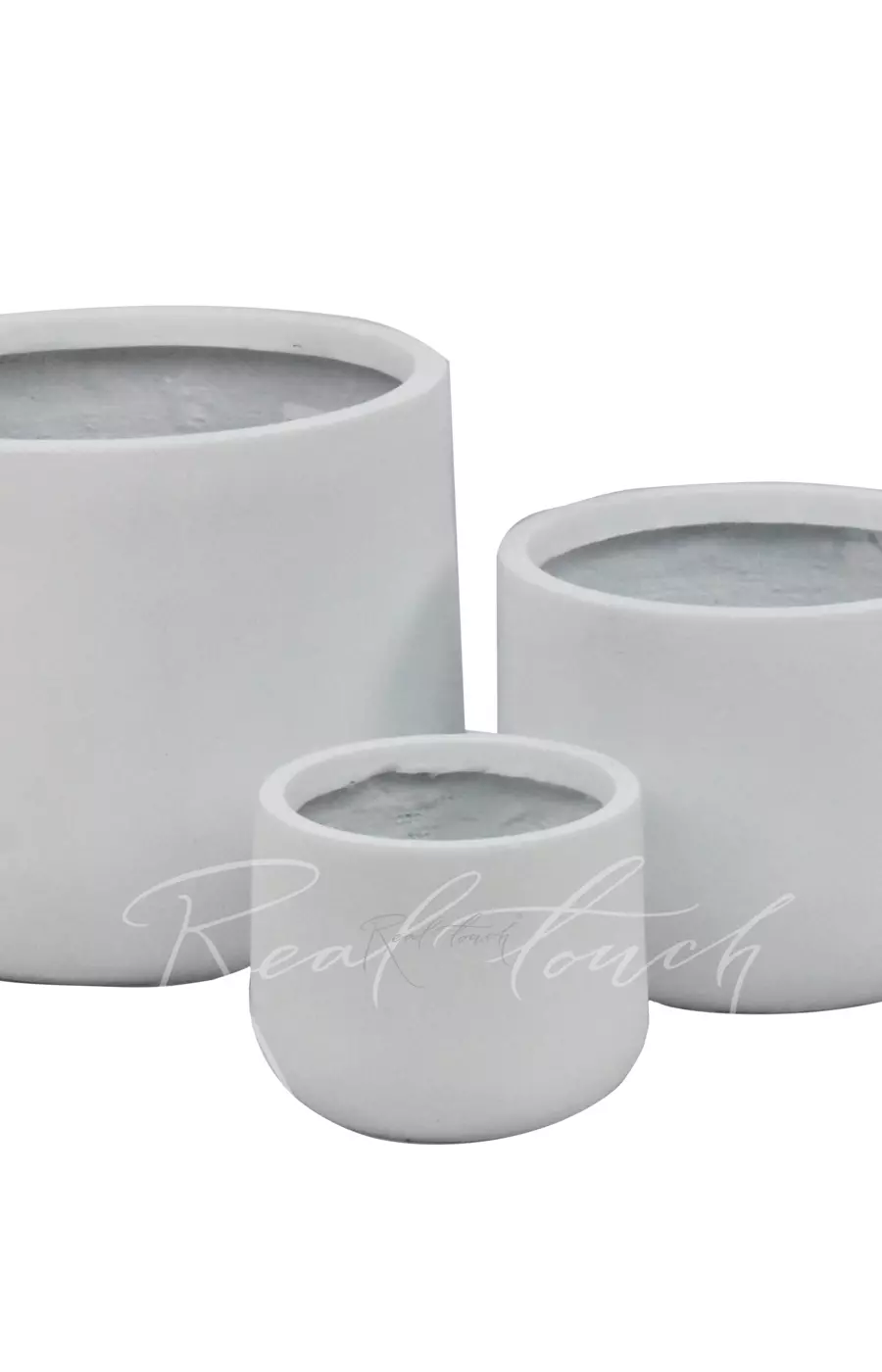 Кашпо Real Touch Base низкий (L).2215 - Белый