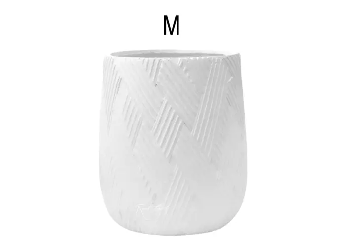 Кашпо Real Touch Macrame M - 41/32 см - Белый