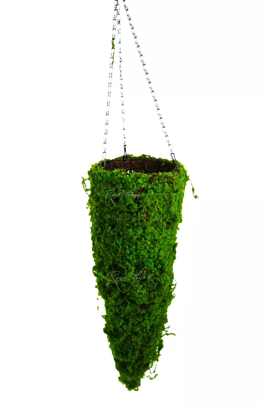 Подвесное кашпо Конус (мох) 60см - Зеленый