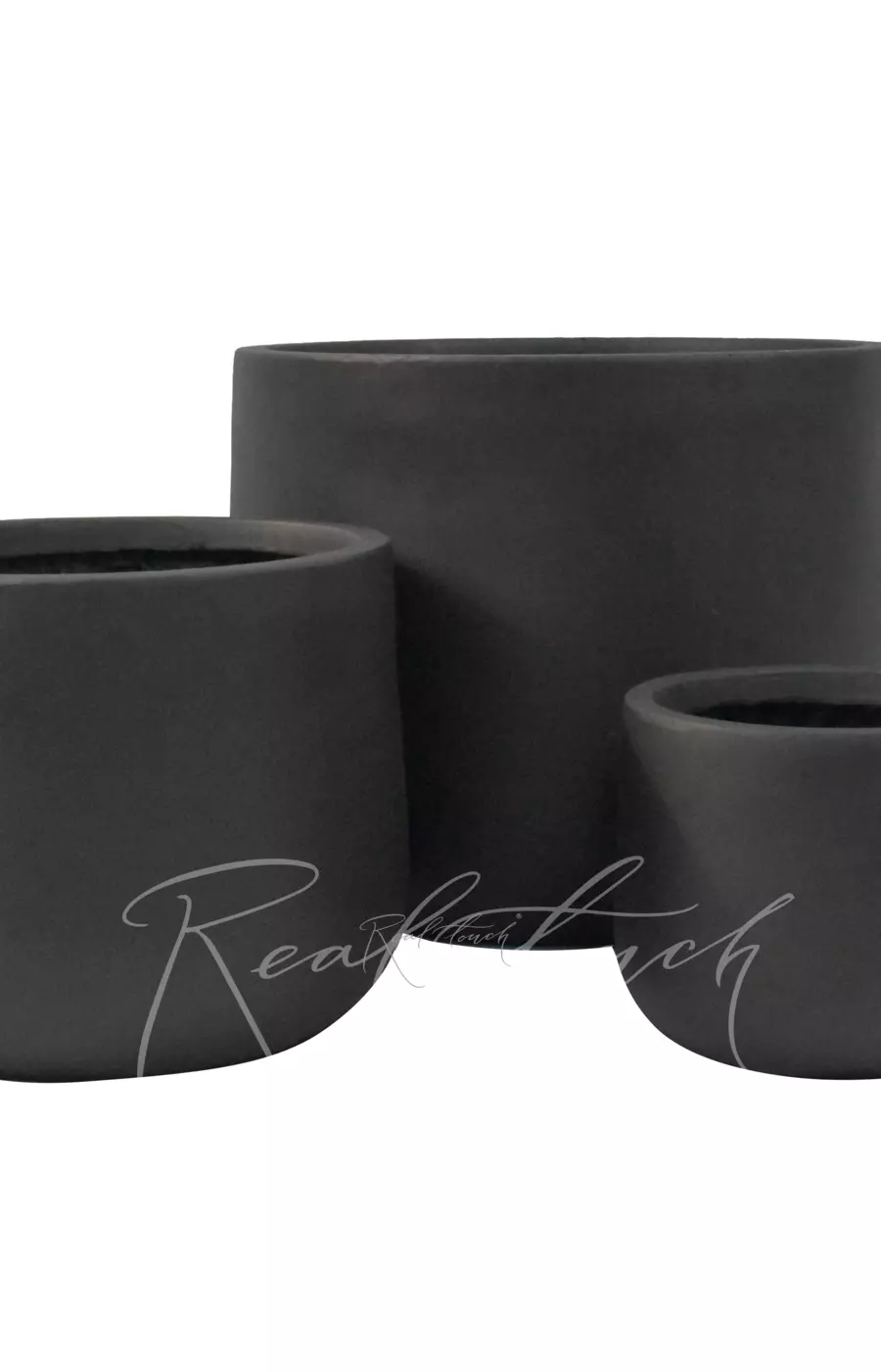 Кашпо Real Touch Base низкий (M).2217 - Черный