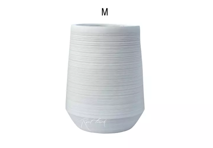 Кашпо Real Touch крынка M - 49/32 см - Белый