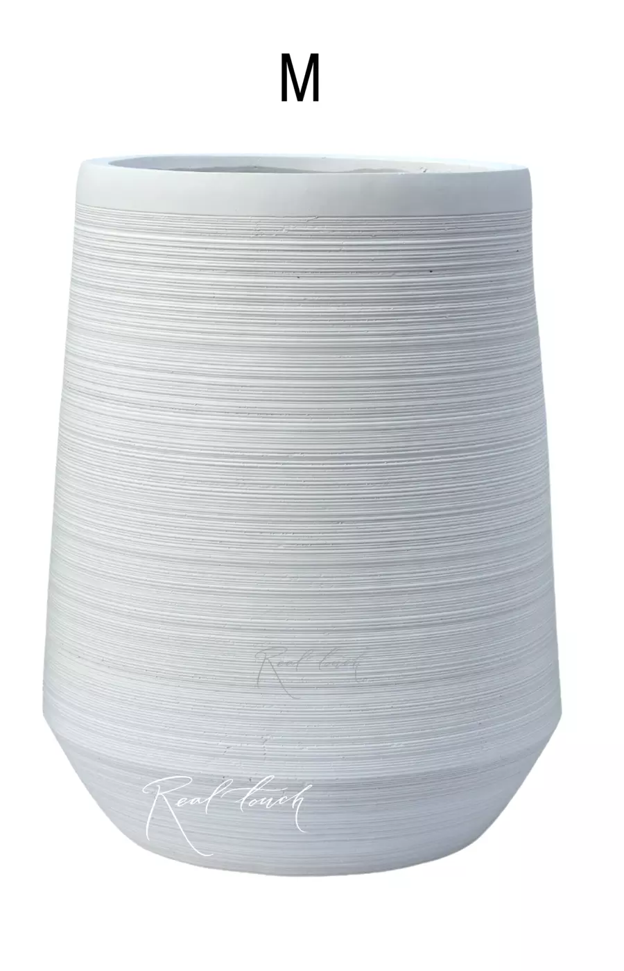 Кашпо Real Touch крынка M - 49/32 см - Белый