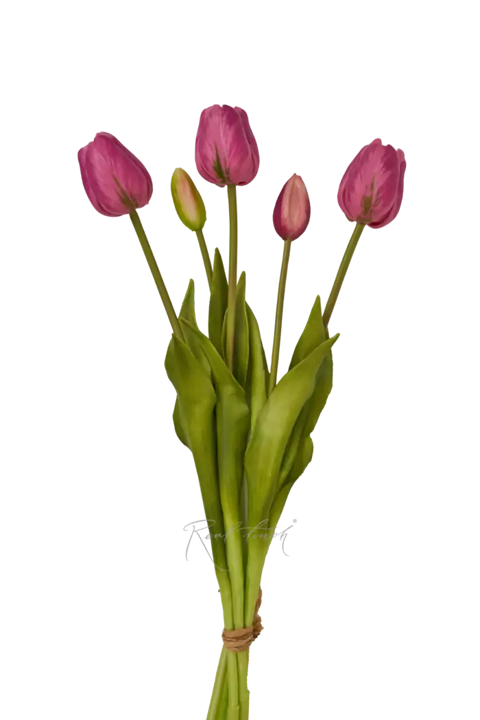 Букет поздних тюльпанов 3+2 - Светло-фиолетовый Букет поздних тюльпанов 3+2 - Светло-фиолетовый