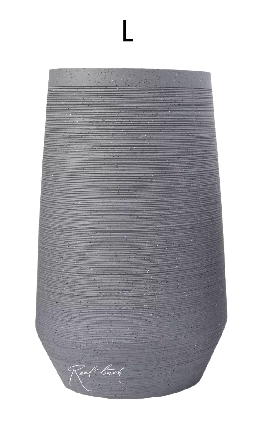 Кашпо Real Touch крынка L - 62/31 см - Серый