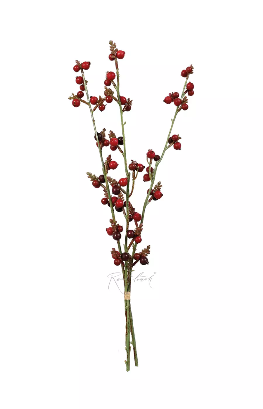 Ветка с ягодами (пучок из 3 шт) - Красный