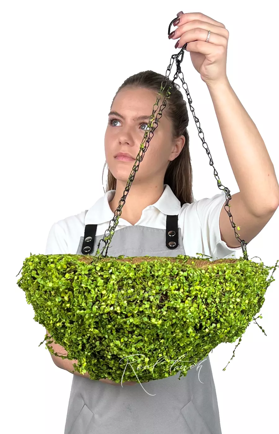 Подвесное кашпо Полусфера (мюленбекия) D35 - Зеленый