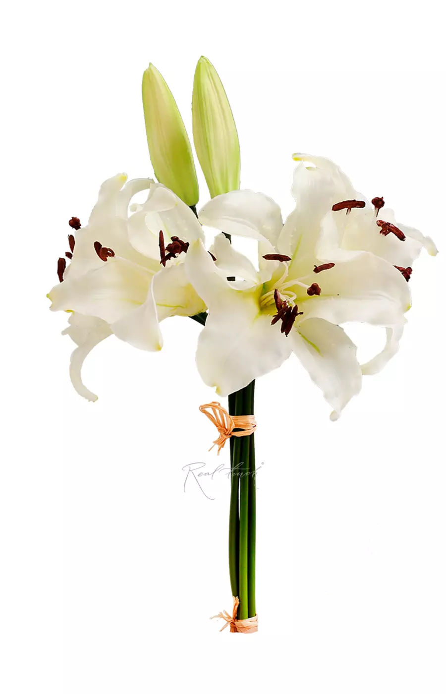 Букет лилий 4+2 - Белый