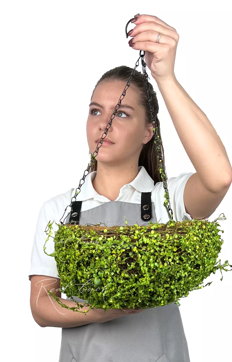 Подвесное кашпо Полусфера (мюленбекия) D30 - Зеленый