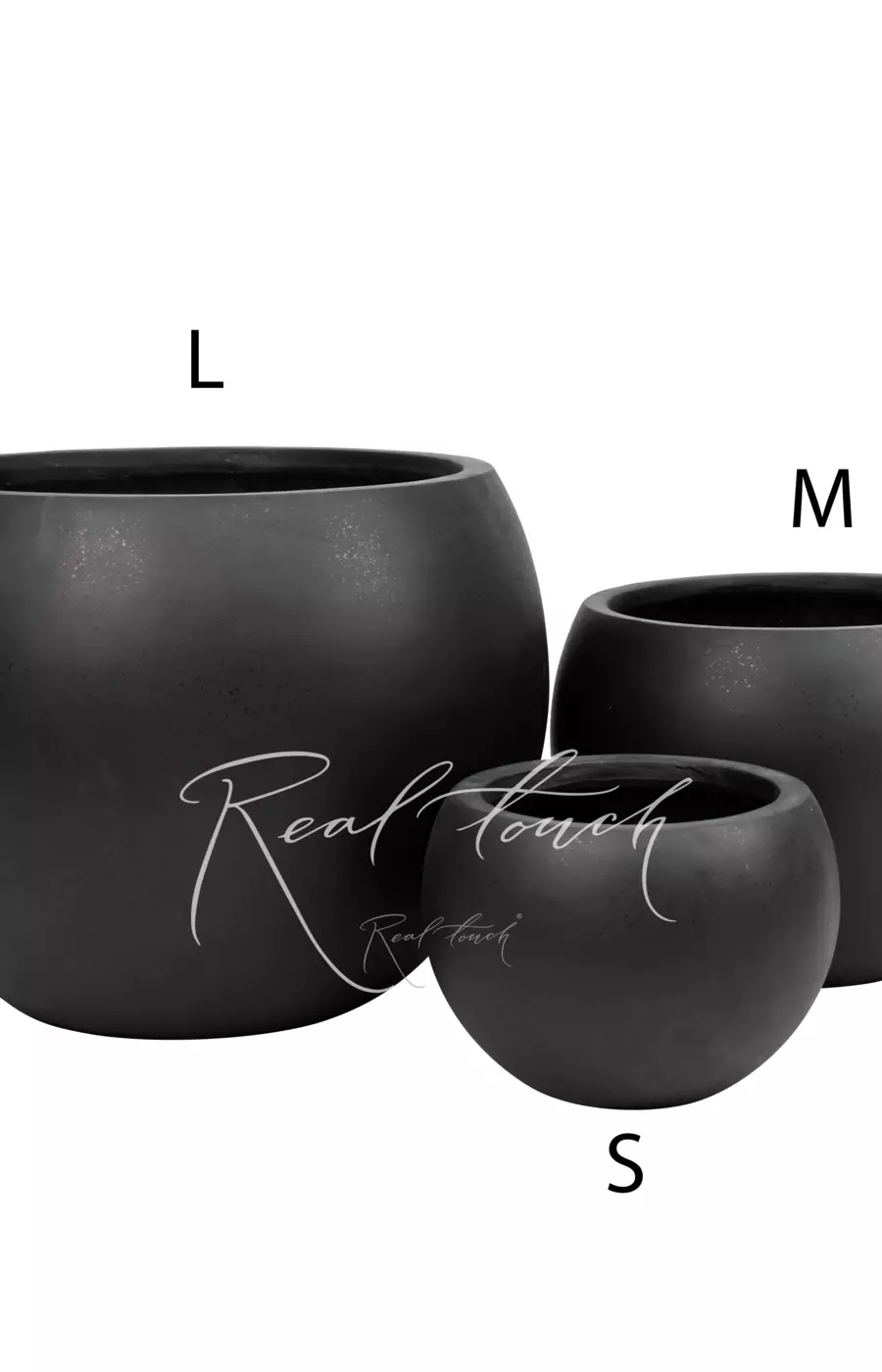 Кашпо Real Touch Сфера (L).2233 - Черный Кашпо Real Touch Сфера (L).2233 - Черный