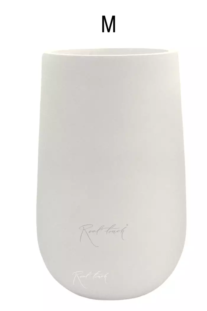 Кашпо Real Touch Base высокое M - 55/35 см - Белый