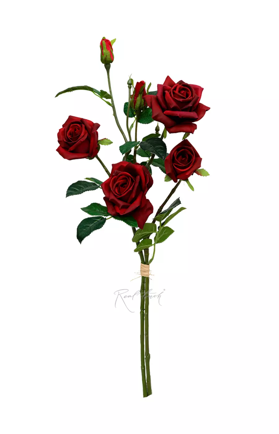 Роза открытая 2 стебля - Малиновое вино