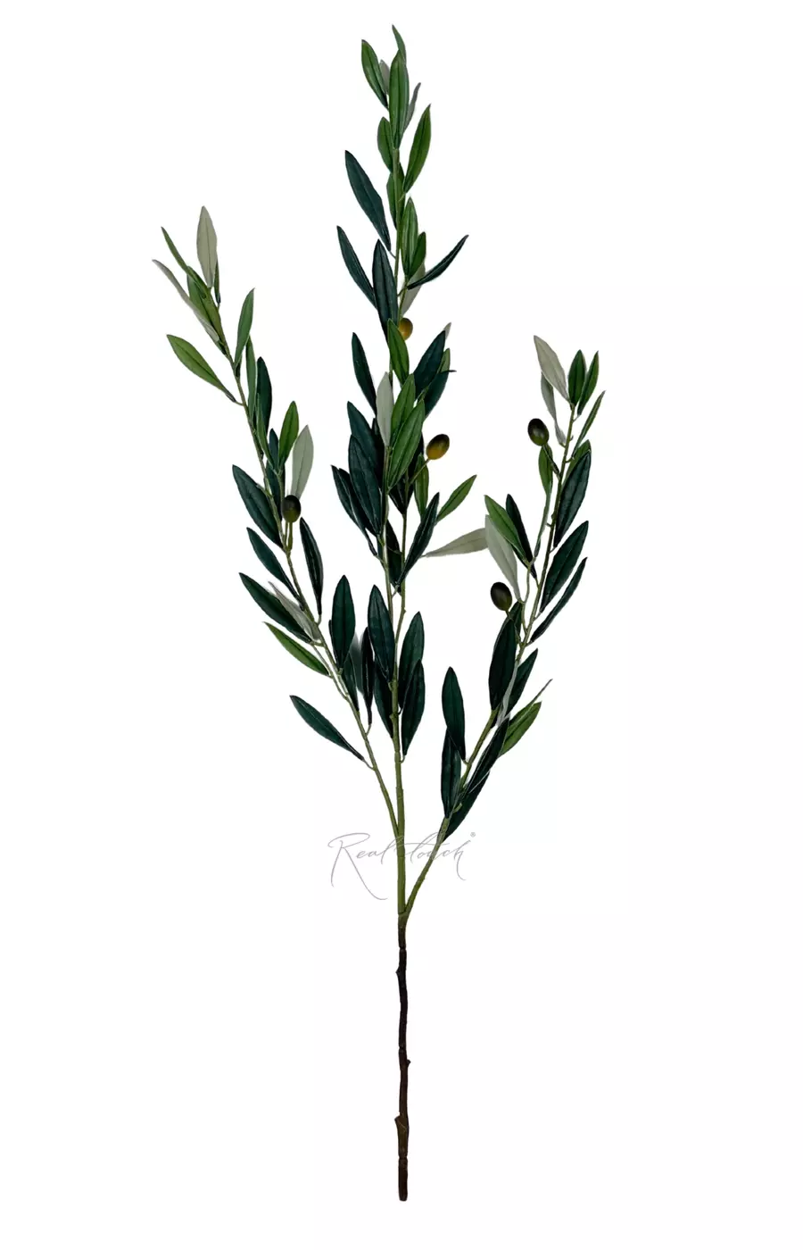 Ветка оливы с плодами 100см  с УФ-защитой - Зеленый