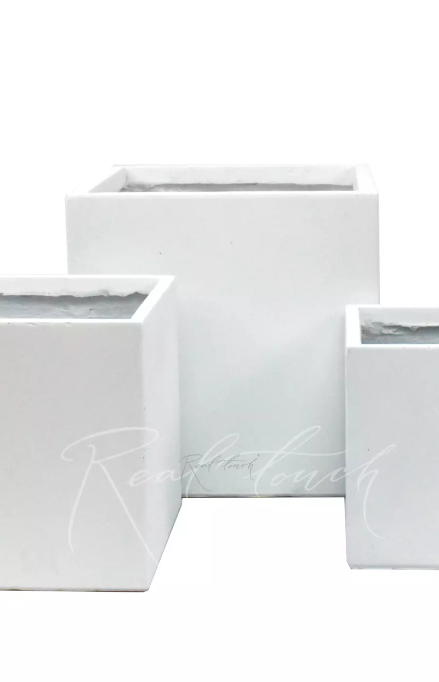 Кашпо Real Touch Plain Cube (L).2206 - Белый Кашпо Real Touch Plain Cube (L).2206 - Белый