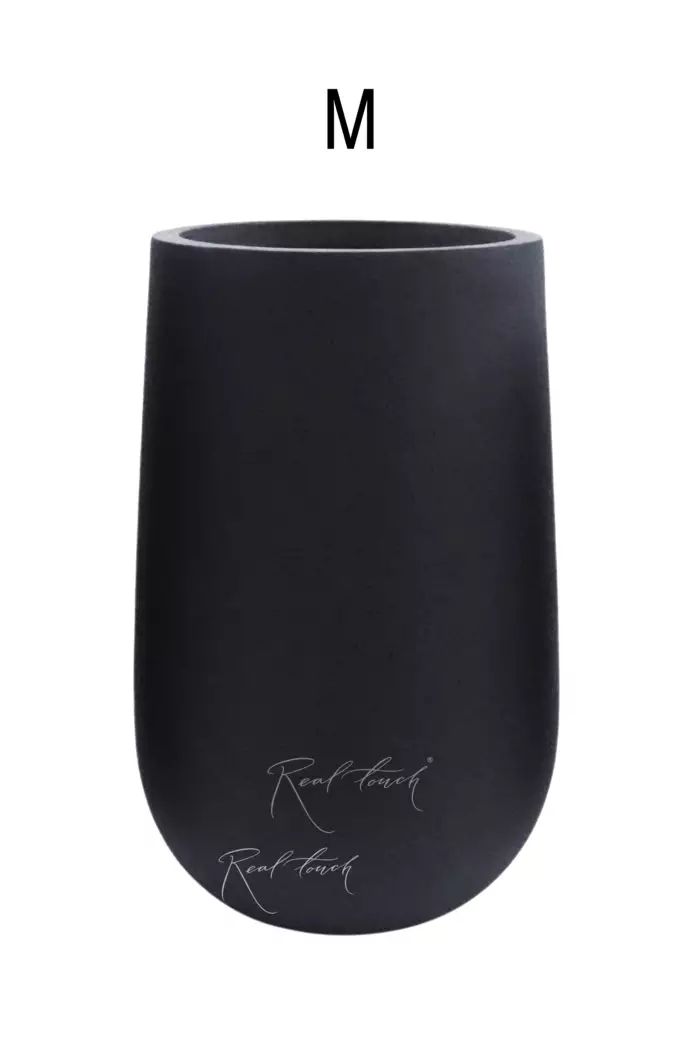 Кашпо Real Touch Base высокое M - 55/35 см - Черный