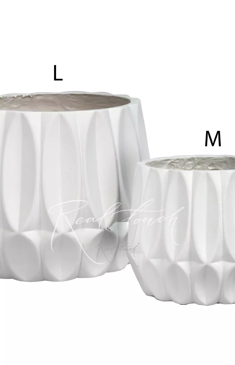 Кашпо Real Touch Перья (L).2244 - Белый